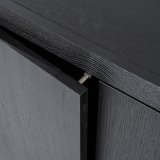 Dressoir Helvo 2 deuren 2 lades 2 open vakken in zwart