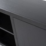 Dressoir Helvo 2 deuren 2 lades 2 open vakken in zwart