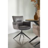 Armstoel Mirandola, antraciet