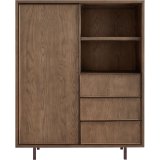 Opbergkast Calvo 1 deur 3 lades 1 open vak in oktober