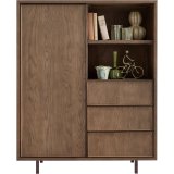 Opbergkast Calvo 1 deur 3 lades 1 open vak in oktober