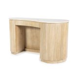 Bureau Kiyan 1 deur 1 lade in hout en marmer