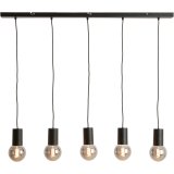 Hanglamp Trecate mat zwart 5 lichts
