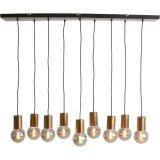 Hanglamp Trecate 9 lichts in ruw antiek brons