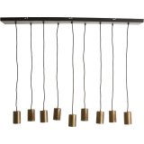 Hanglamp Trecate 9 lichts in ruw antiek brons