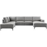 Hoekbank Fabria polyetherschuim in slate