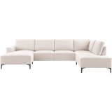 Hoekbank Fabria polyetherschuim in clay