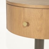 Nachtkastje Skyre Ø 50 cm in lichtbruin