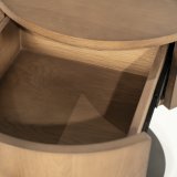 Nachtkastje Skyre Ø 50 cm in lichtbruin