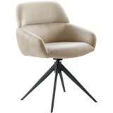 Armstoel Veda (draaibaar) in toffee en beige