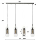 Hanglamp geperforeerd Ø15 glas