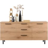 Dressoir Paranno 2 deuren 3 lades in natural canella oak
