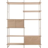 Wandkast Sistema in misty oak met stonegrey
