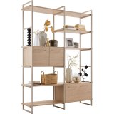 Wandkast Sistema in misty oak met stonegrey