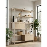 Wandkast Sistema in misty oak met stonegrey