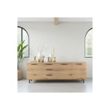 Dressoir Paranno 3 deuren 3 lades in natural canella oak