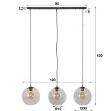 Hanglamp Sphere 3L Ø30 glas