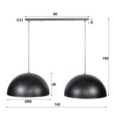 Hanglamp Dome 2L Ø60 charcoal