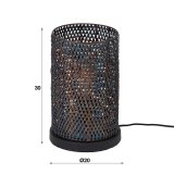 Tafellamp Armor Tube zwart bruin