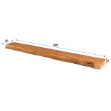 Wandplank 200 tree / Massief acacia naturel
