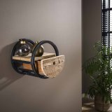 Wandschap circular Ø30 met lade / Robuust hardhout