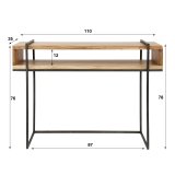Kaptafel open vak edge / Massief acacia naturel