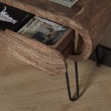 TV-meubel 2L 135 barrel / Massief mango zandkleur