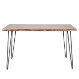 Eetkamertafel edge 130 / Massief acacia naturel