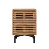 Nachtkastje 2 lades slide / Massief acacia naturel