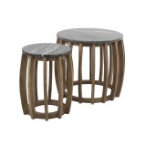 Bijzettafel set/2  midnight / Zwart marmer