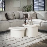 Salontafel set/2 stone organic / Marmer composiet