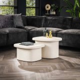 Salontafel set/2 stone organic / Marmer composiet