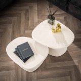 Salontafel set/2 stone organic / Marmer composiet