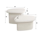 Salontafel set/2 stone organic / Marmer composiet