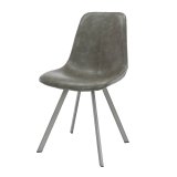 Stoel zig-zag plat frame. VPE4 / Saddle PU taupe