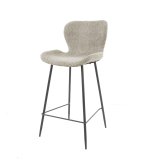 Barstoel ronde buis. VPE4 / Boucle zandkleur