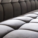 Eetkamerbank raster / Antraciet velours