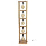 Vloerlamp 5L modulo houten frame / Massief acacia naturel
