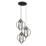 Hanglamp 3L Turn around getrapt / Charcoal